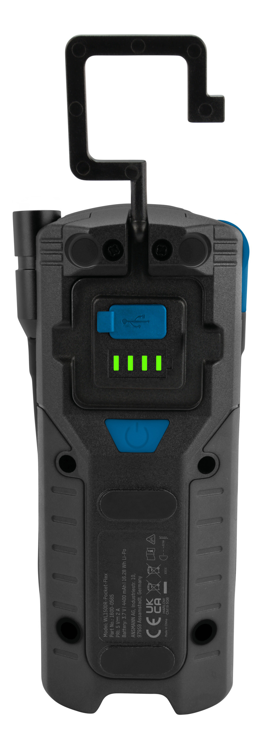 1600-0565-520 Ansmann Rechargeable Work Lamp Work Light, 1600 lm, USB Plug, 3.7V, IP65