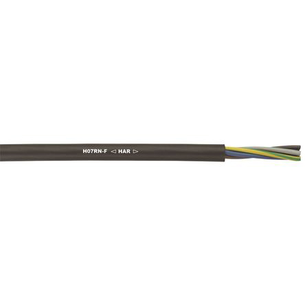 Lapp H07RN-F, 50 m 2 Core, Black Rubber Power Cable 60 °C