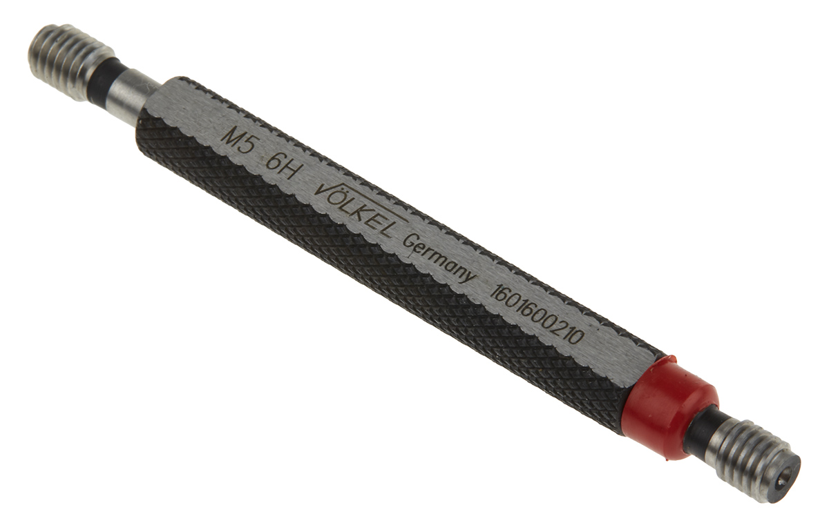 Volkel M5 x 0.8 Plug Thread Plug Gauge, 0.8 mm Pitch Diameter