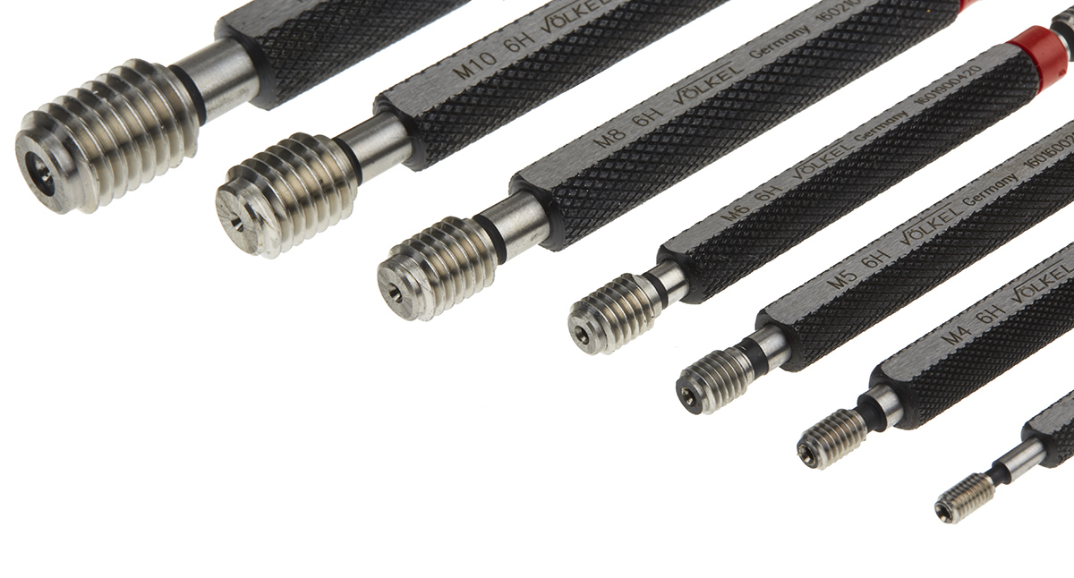 16026 Volkel Plug Thread Plug Gauge Set, 1.75 mm Pitch Diameter