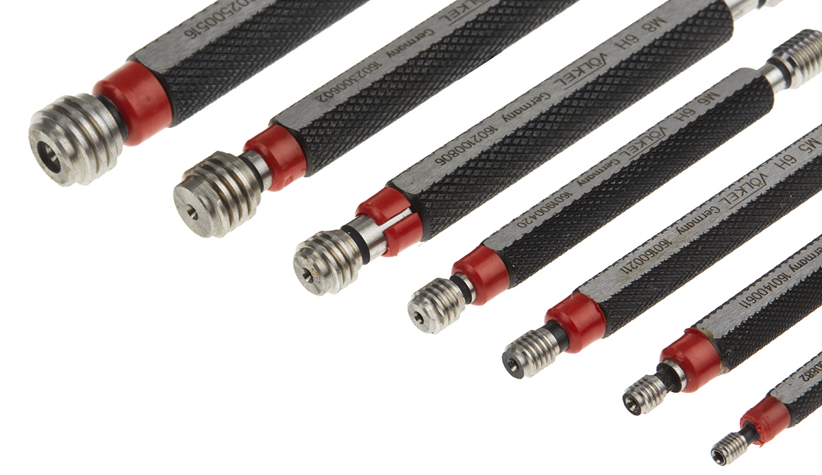 16026 Volkel Plug Thread Plug Gauge Set, 1.75 mm Pitch Diameter