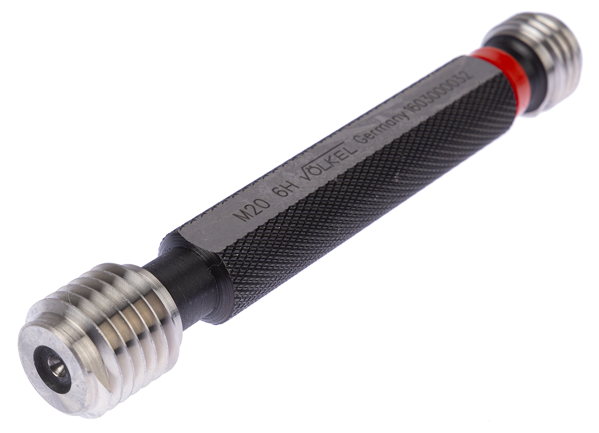 Volkel M20 x 2.5 Plug Thread Plug Gauge, 2.5 mm Pitch Diameter