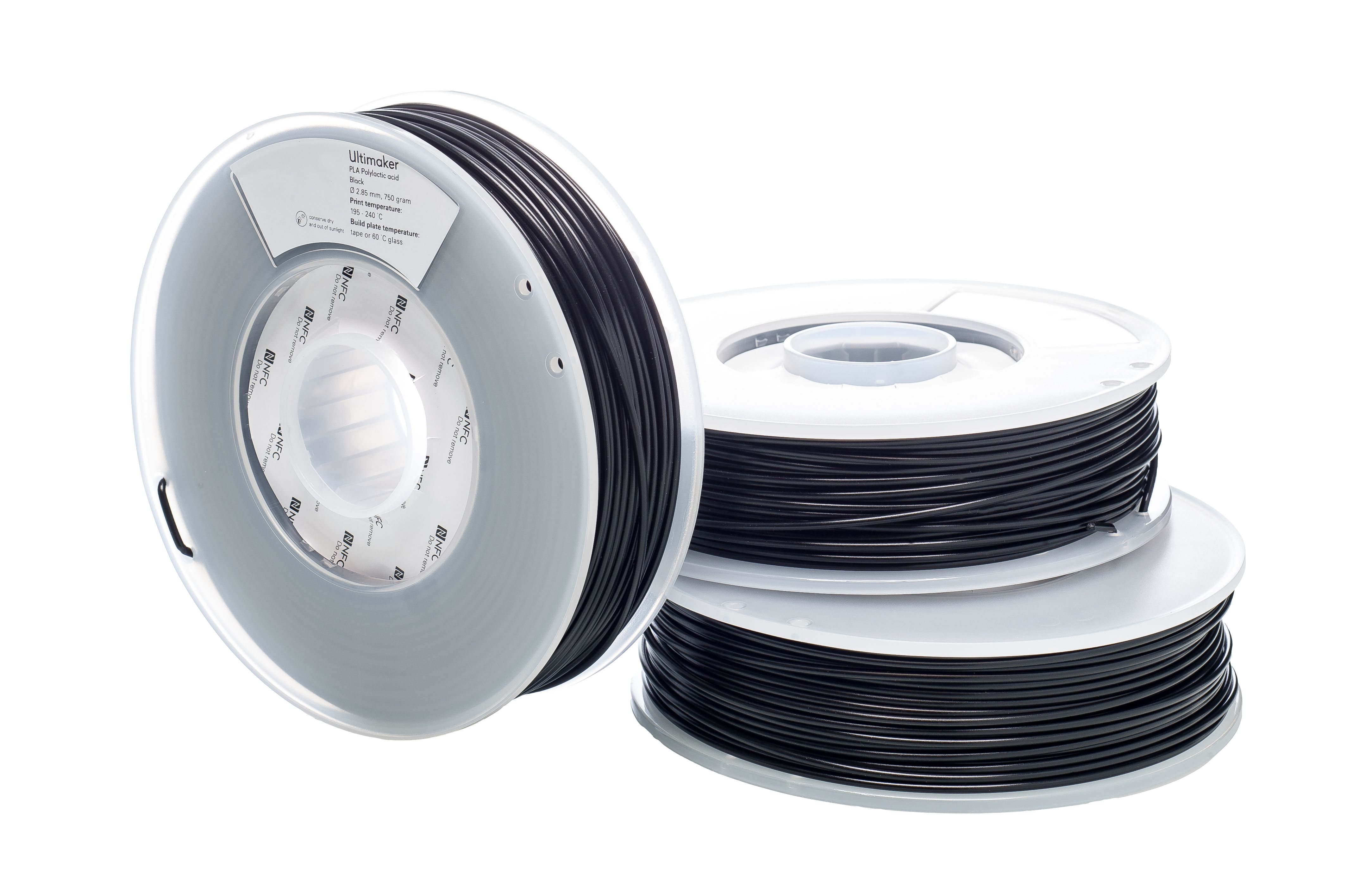 1609 Ultimaker 2.85 mm Black PLA 3D Printer Filament, 750 g
