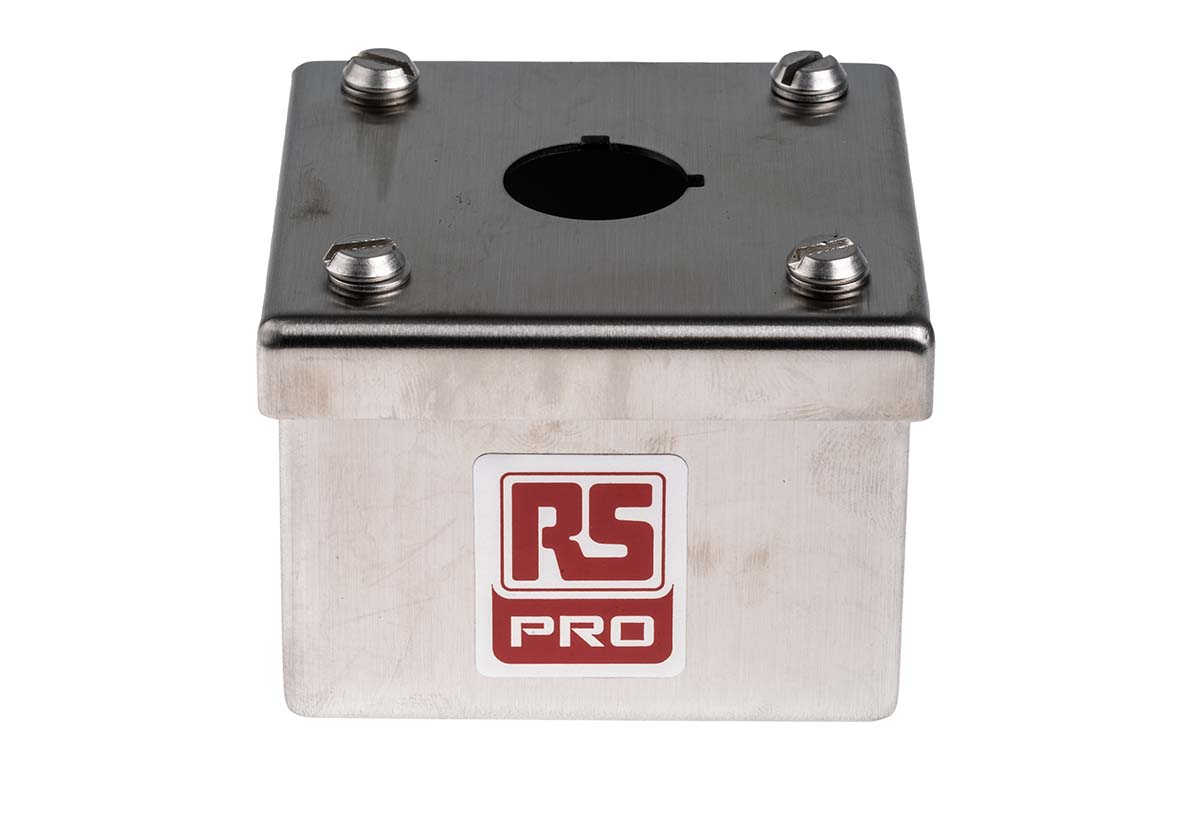 161-1521 RS PRO Stainless Steel Push Button Enclosure - 1 Hole 22 mm Diameter