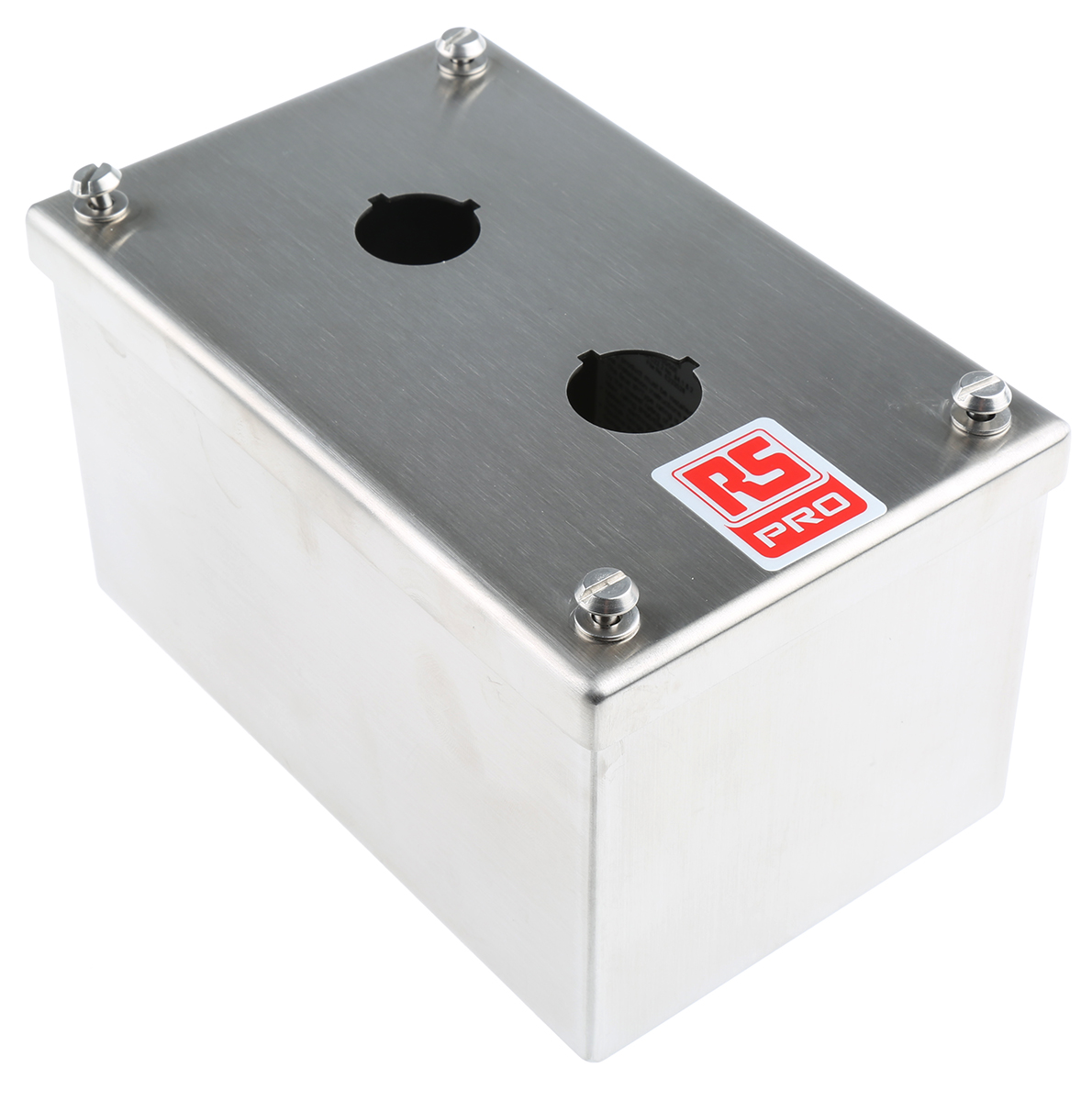RS PRO Stainless Steel Push Button Enclosure - 2 Hole 22 mm Diameter