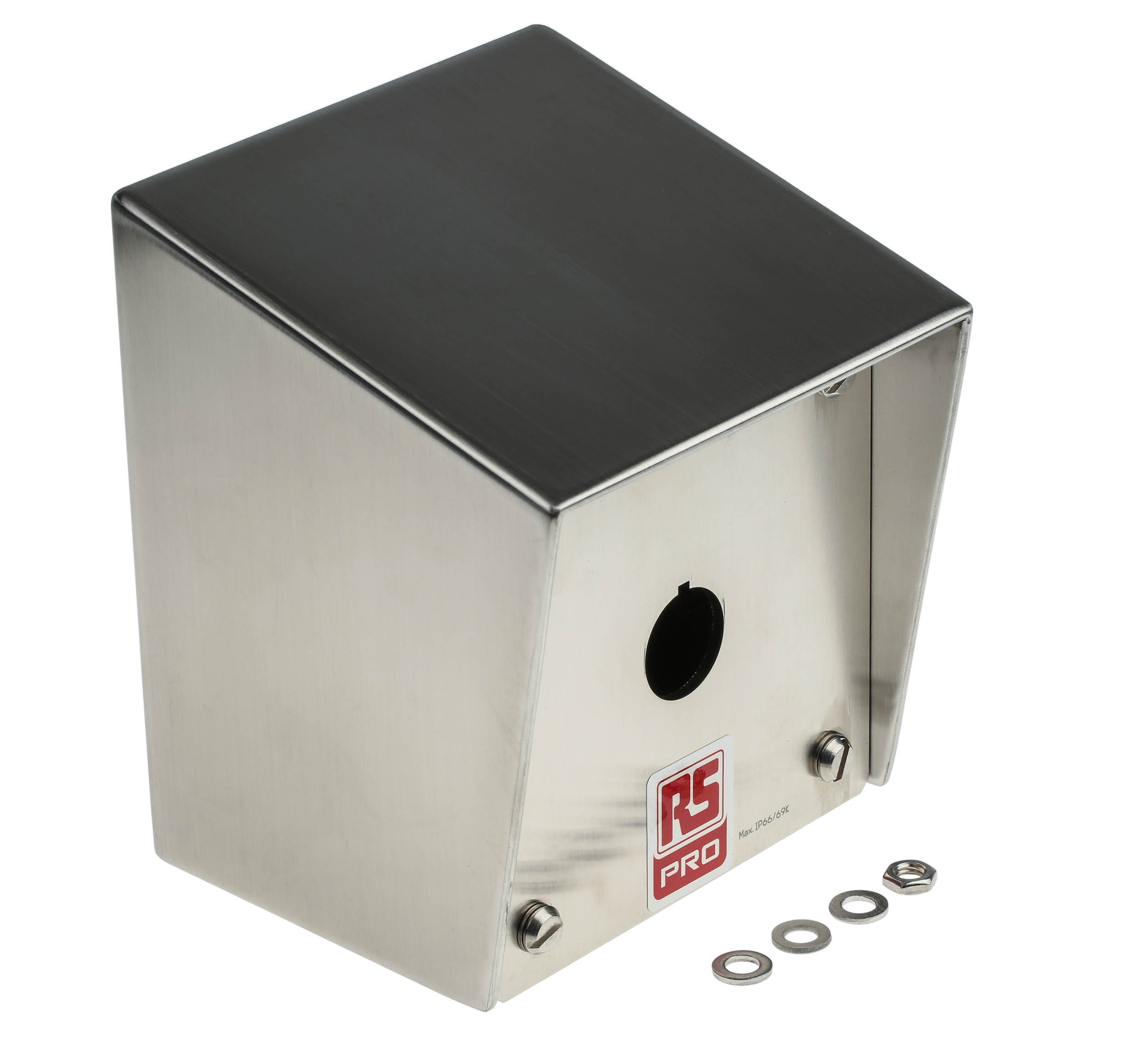 161-1524 RS PRO Stainless Steel Push Button Enclosure - 1 Hole 22 mm Diameter