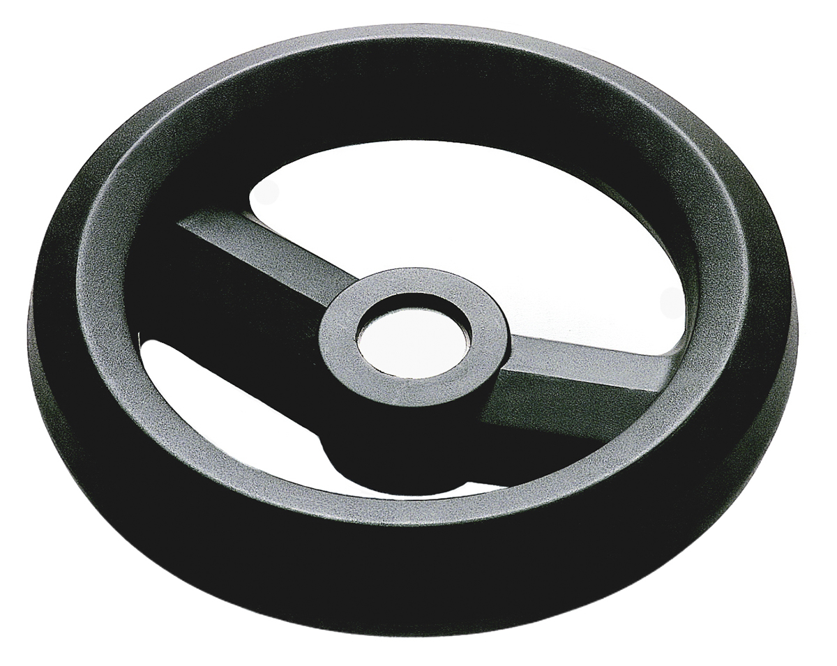 RS PRO Black Fibreglass Reinforced Technopolymer Hand Wheel, 80 mm diameter