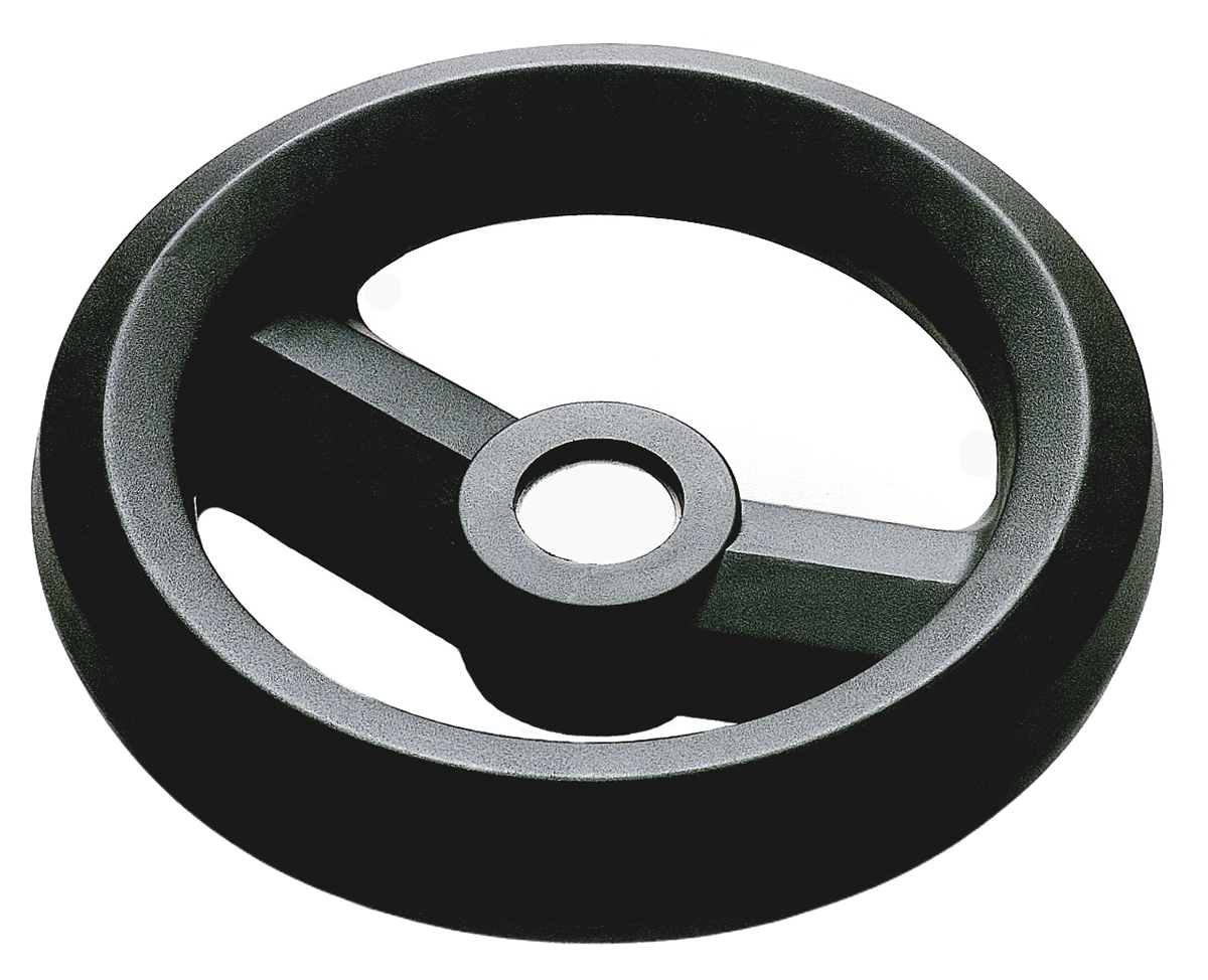 RS PRO Black Fibreglass Reinforced Technopolymer Hand Wheel, 80 mm diameter
