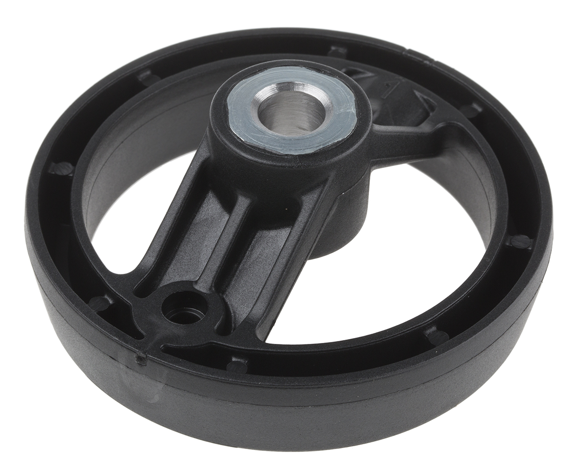 161-1971 RS PRO Black Fibreglass Reinforced Technopolymer Hand Wheel, 80 mm diameter