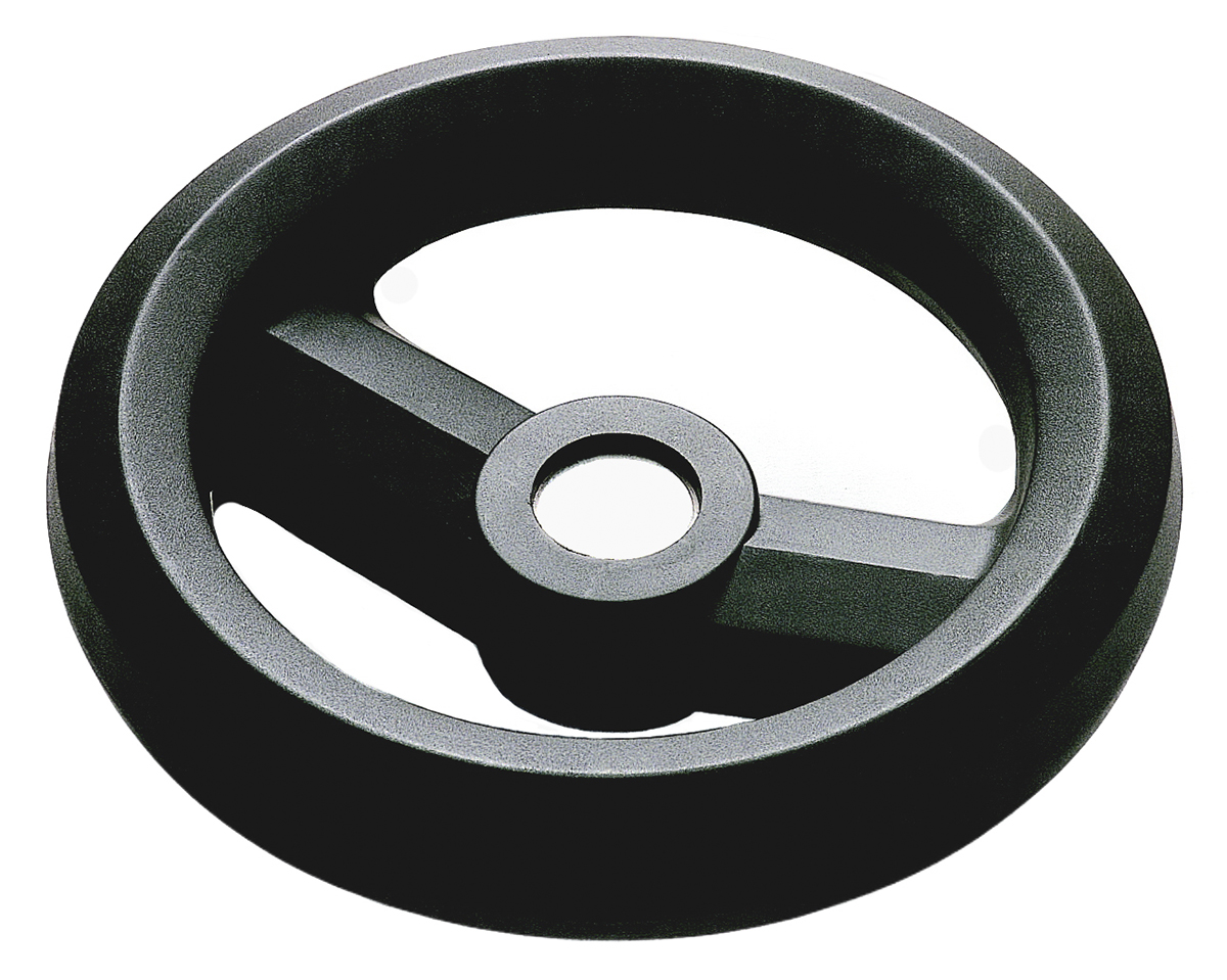 RS PRO Black Fibreglass Reinforced Technopolymer Hand Wheel, 160 mm diameter