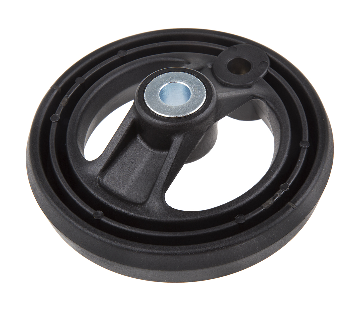 161-1991 RS PRO Black Fibreglass Reinforced Technopolymer Hand Wheel, 126 mm diameter