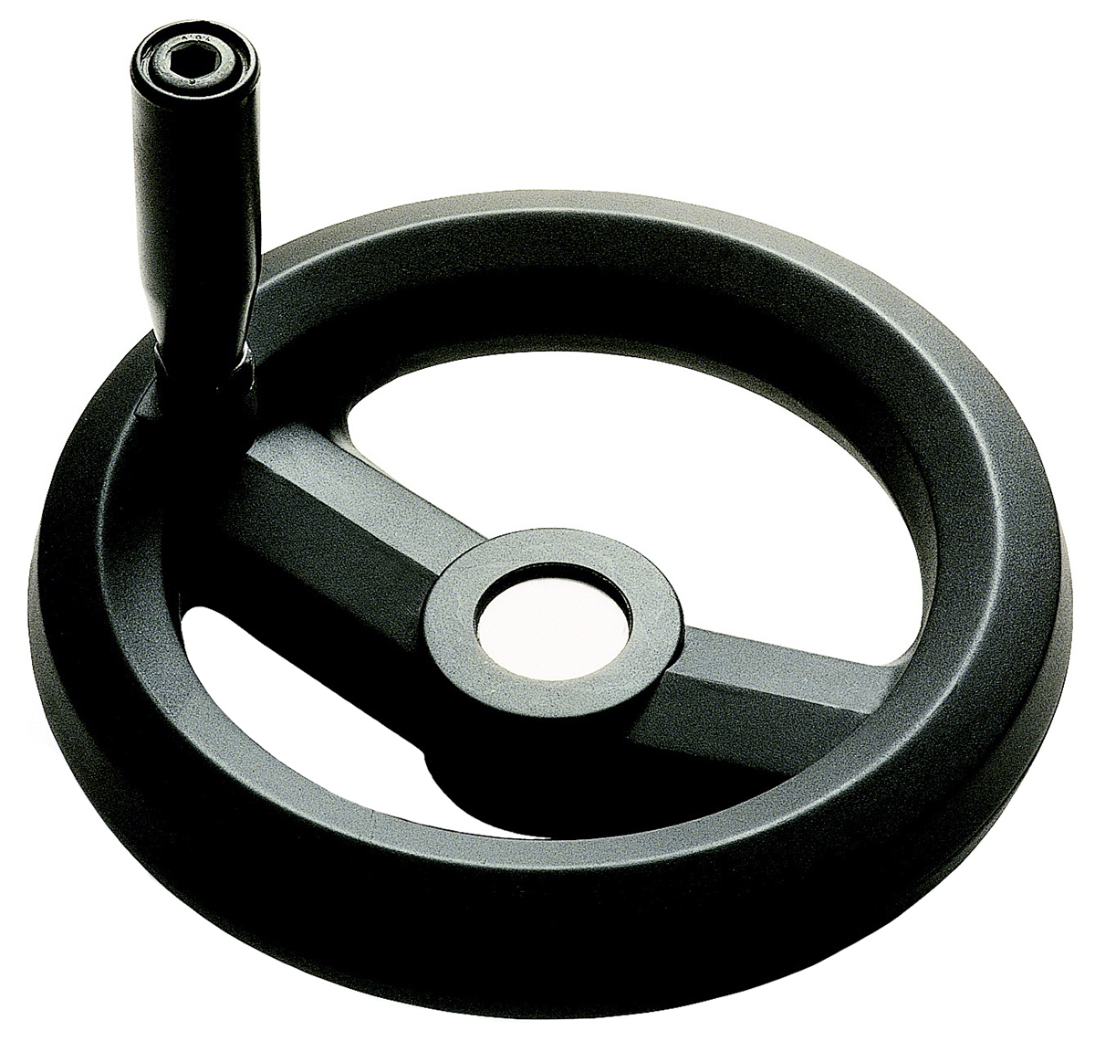 RS PRO Black Fibreglass Reinforced Technopolymer Hand Wheel, 160 mm diameter