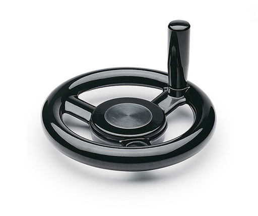 161-1995 RS PRO Black Fibreglass Reinforced Technopolymer Hand Wheel, 160 mm diameter