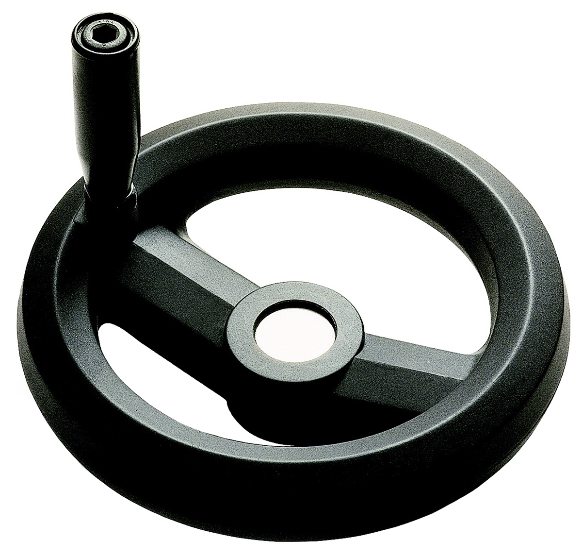 RS PRO Black Fibreglass Reinforced Technopolymer Hand Wheel, 160 mm diameter