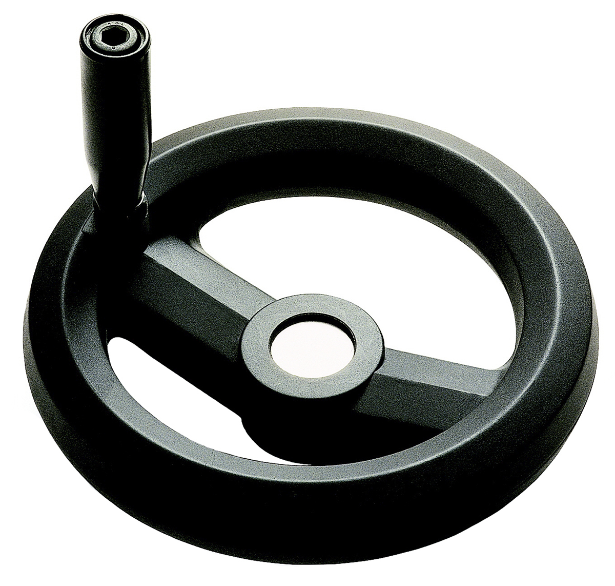 RS PRO Black Fibreglass Reinforced Technopolymer Hand Wheel, 200 mm diameter