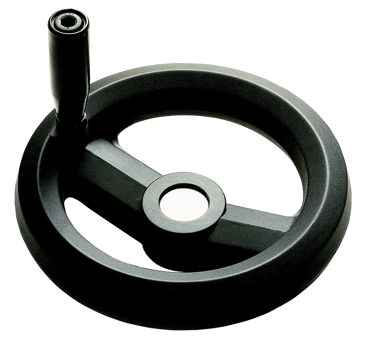 RS PRO Black Fibreglass Reinforced Technopolymer Hand Wheel, 80 mm diameter