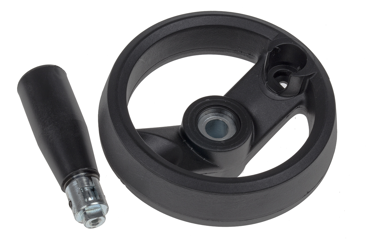 161-2001 RS PRO Black Fibreglass Reinforced Technopolymer Hand Wheel, 80 mm diameter