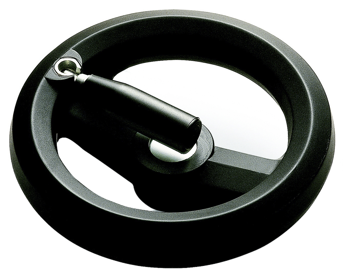 RS PRO Black Technopolymer Hand Wheel, 126 mm diameter