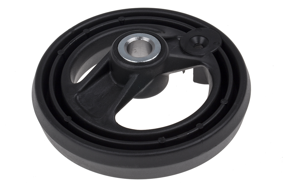 161-2007 RS PRO Black Fibreglass Reinforced Technopolymer Hand Wheel, 126 mm diameter
