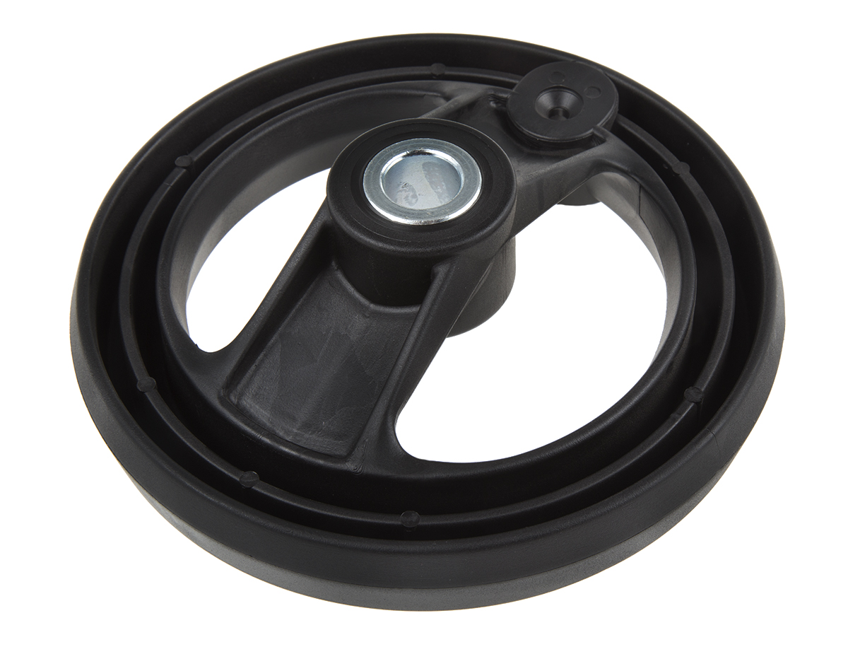 161-2013 RS PRO Black Fibreglass Reinforced Technopolymer Hand Wheel, 160 mm diameter