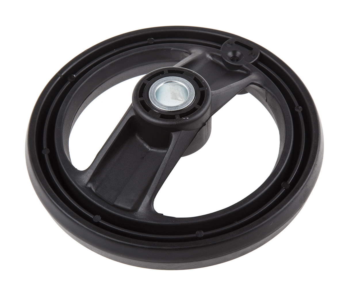 161-2017 RS PRO Black Fibreglass Reinforced Technopolymer Hand Wheel, 200 mm diameter