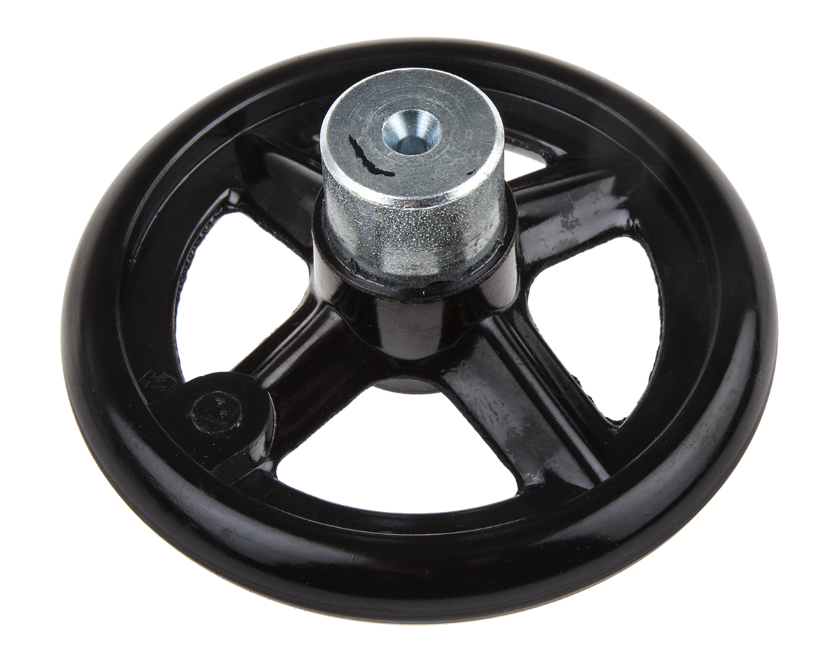 161-2018 RS PRO Black Hand Wheel, 100 mm diameter