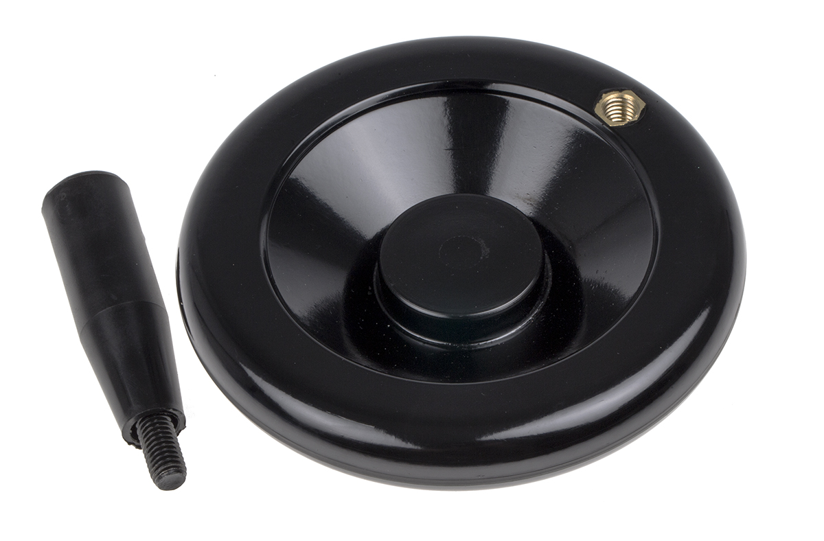161-2019 RS PRO Black Hand Wheel, 120 mm diameter