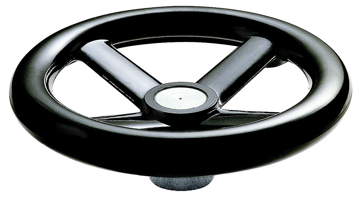 RS PRO Black Hand Wheel, 200 mm diameter