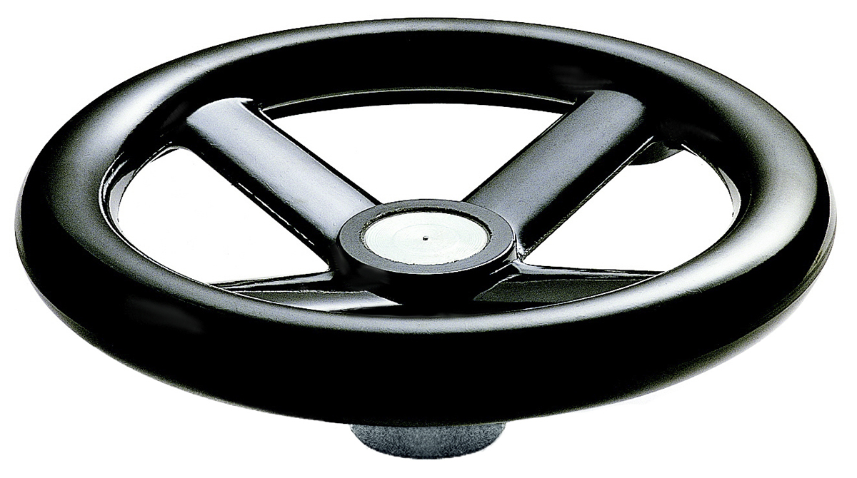 RS PRO Black Hand Wheel, 250 mm diameter