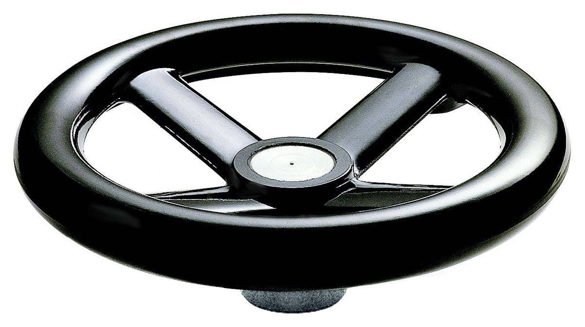 RS PRO Black Hand Wheel, 300 mm diameter