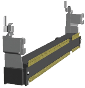 TE Connectivity 0.6 mm Pitch 200 Way, Right Angle Surface Mount Mount DDR2 DIMM Socket ,1.8V, 0.5A