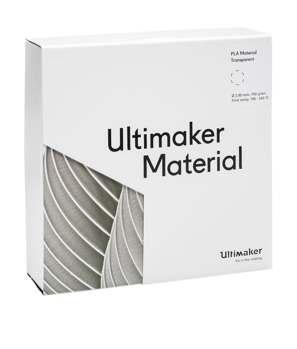 1614 Ultimaker 2.85 mm Transparent PLA 3D Printer Filament, 750 g