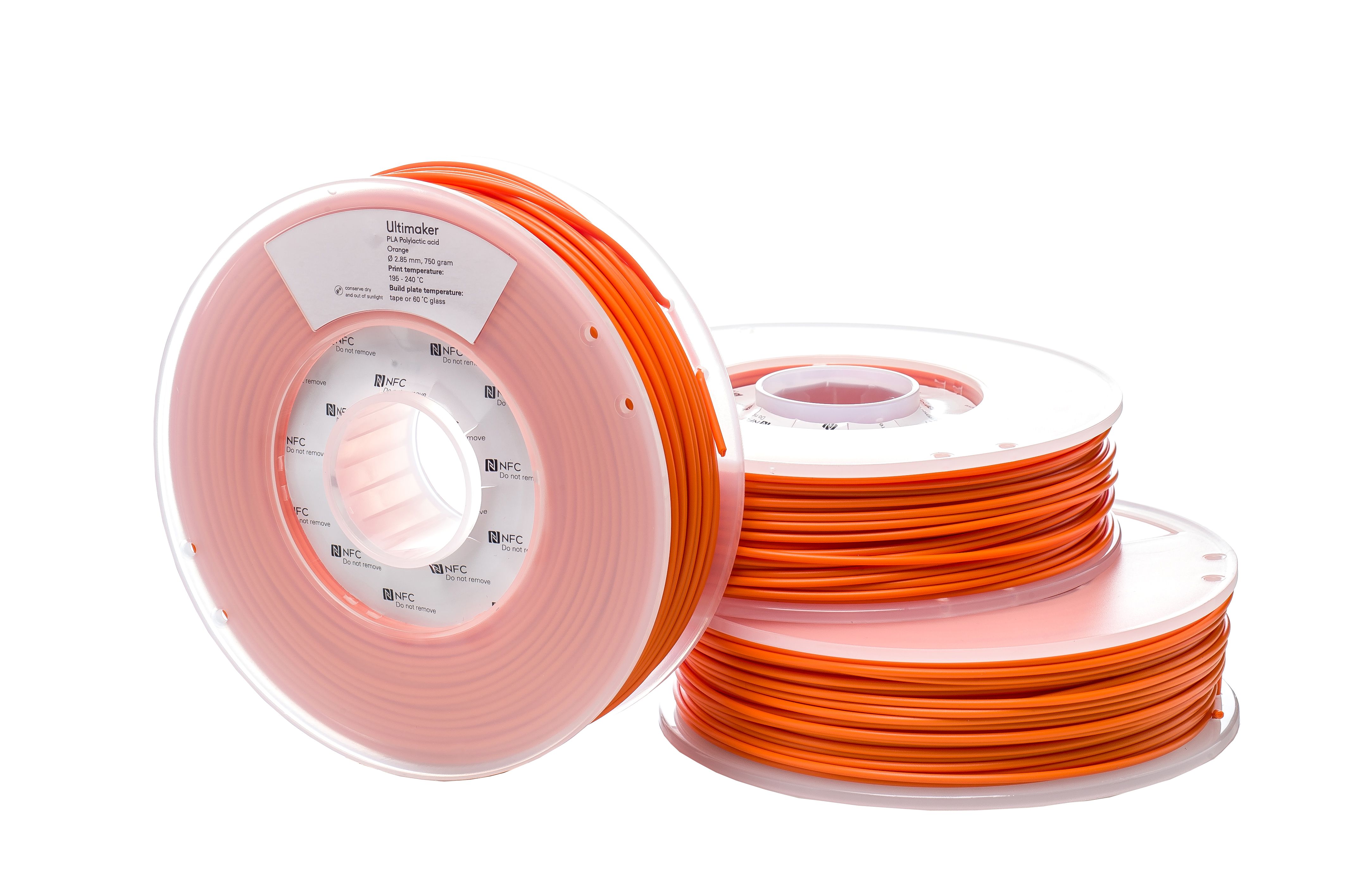 1615 Ultimaker 2.85 mm Orange PLA 3D Printer Filament, 750 g