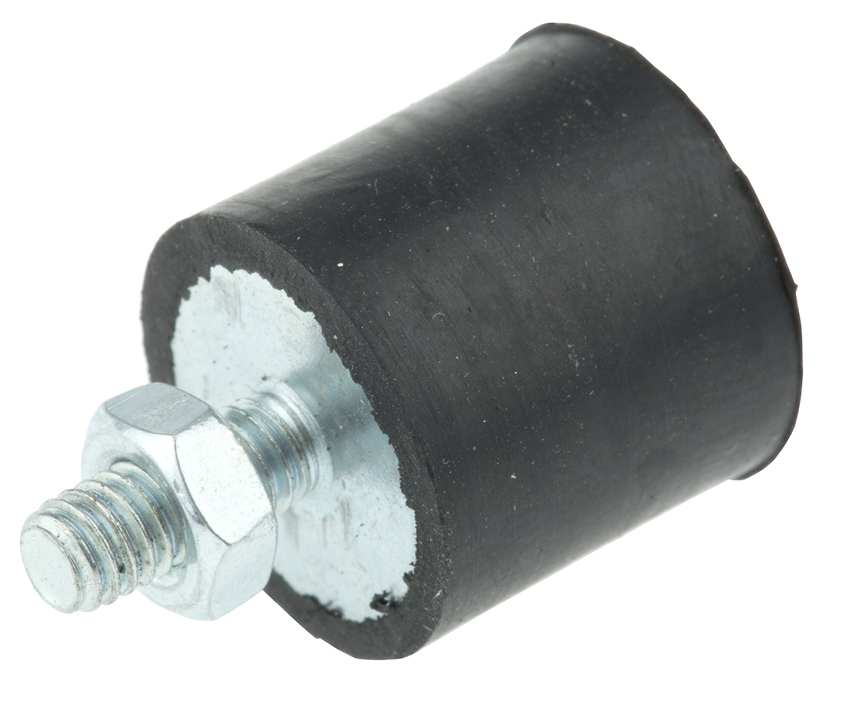 FIBET Fibet M4 x 10 mm Anti-Vibration Mount, Male to Female Bobbin with 25.5 kg Compression Load