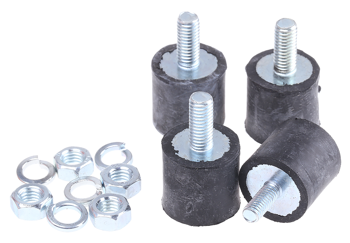 FIBET Fibet M5 x 12 mm Anti-Vibration Mount, Male to Female Bobbin with 25.5 daN Compression Load
