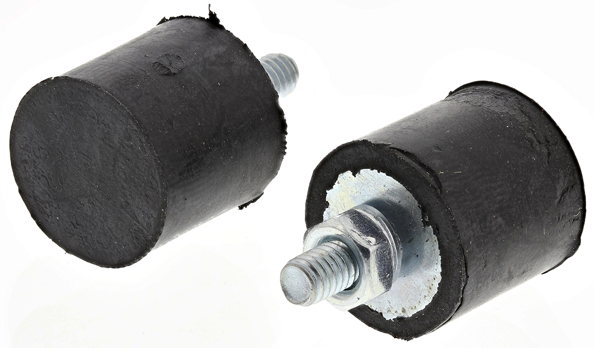 FIBET Fibet Cylindrical M4 x 10 mm Anti-Vibration Mount, Male Buffer Foot with 22.8 daN Compression Load