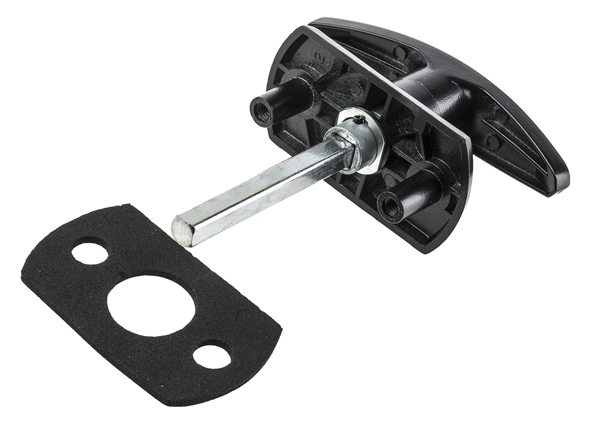 1616753 Euro-Locks a Lowe & Fletcher group Company Black Die Cast Zinc Locking Handle, T-Handle