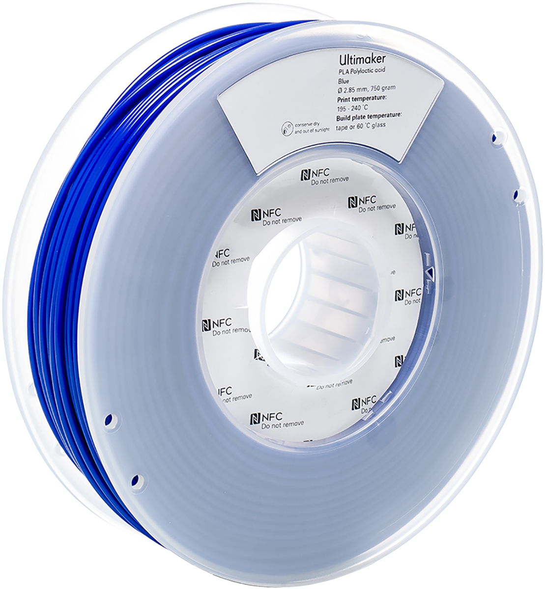 Ultimaker 2.85 mm Blue PLA 3D Printer Filament, 750 g
