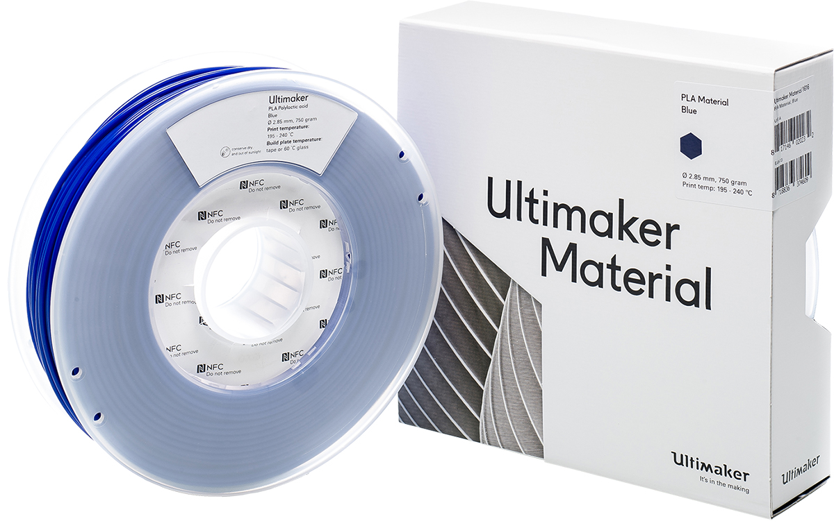 1616 Ultimaker 2.85 mm Blue PLA 3D Printer Filament, 750 g