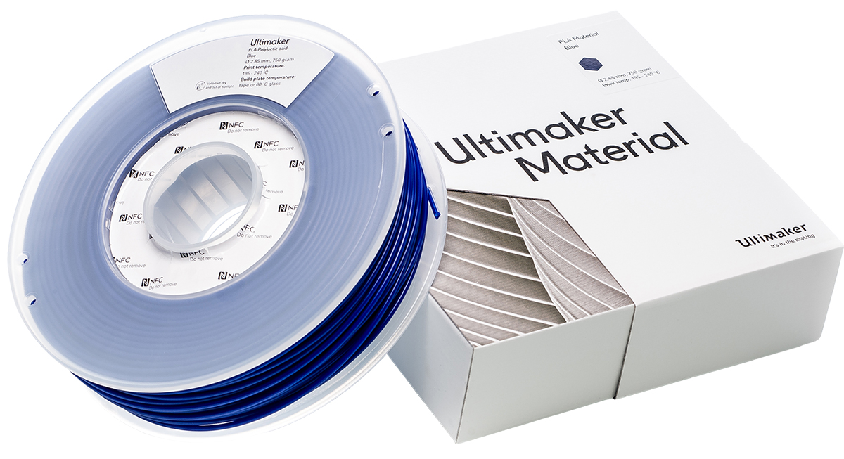 1616 Ultimaker 2.85 mm Blue PLA 3D Printer Filament, 750 g