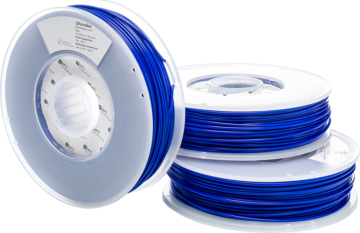 1616 Ultimaker 2.85 mm Blue PLA 3D Printer Filament, 750 g