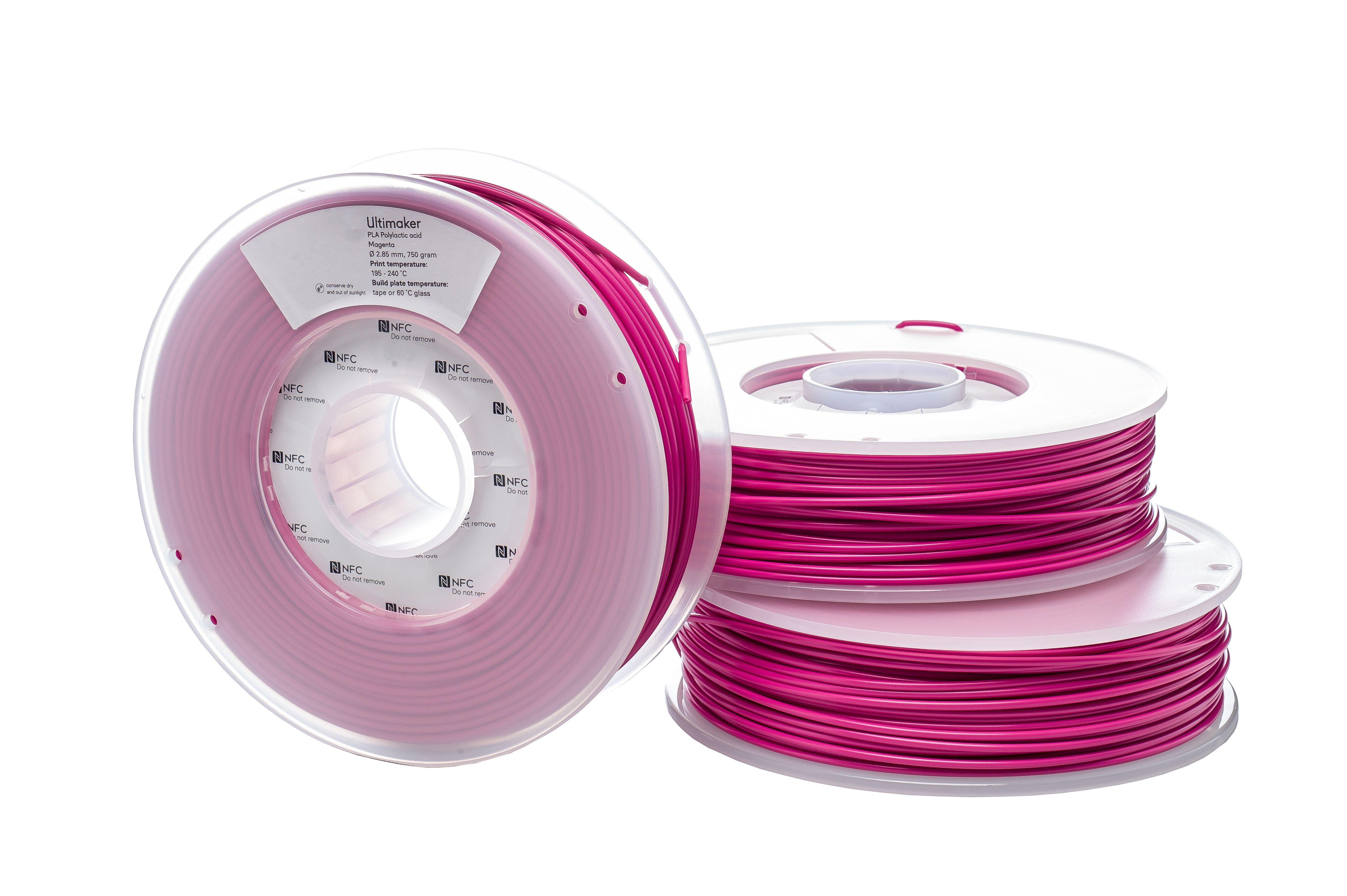 1617 Ultimaker 2.85 mm Magenta PLA 3D Printer Filament, 750 g