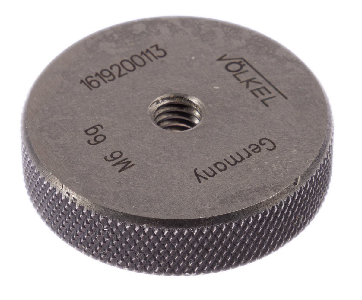 Volkel M6 x 1 Ring Ring Gauge, 1 mm Pitch Diameter