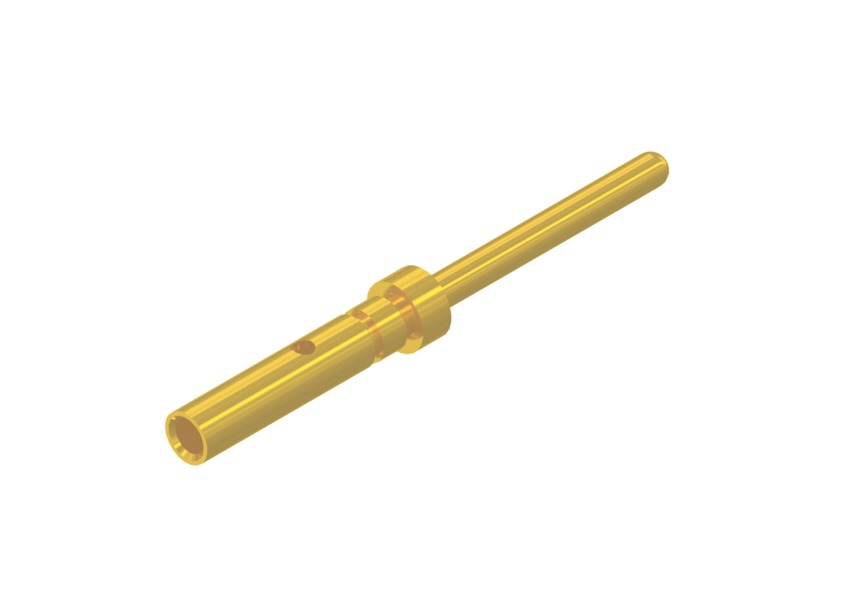 CONEC size 0.76 mm Male Crimp D-Sub Connector Contact, Gold Flash over Nickel Plug 22 AWG