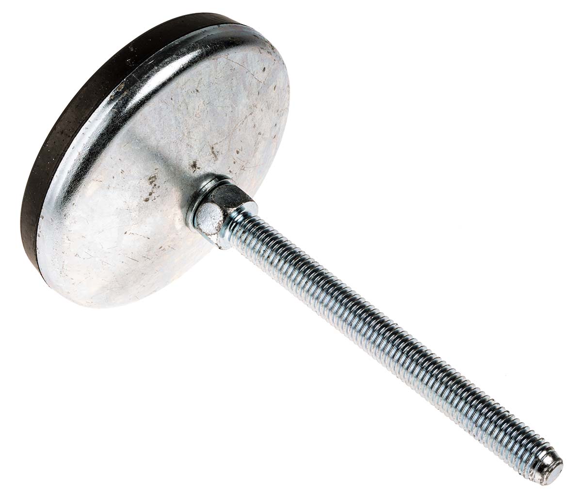 RS PRO M10 80 mm Dia. Adjustable Foot, Zinc Plated Steel, 1000 kg Static Load Capacity 10 ° Tilt Angle