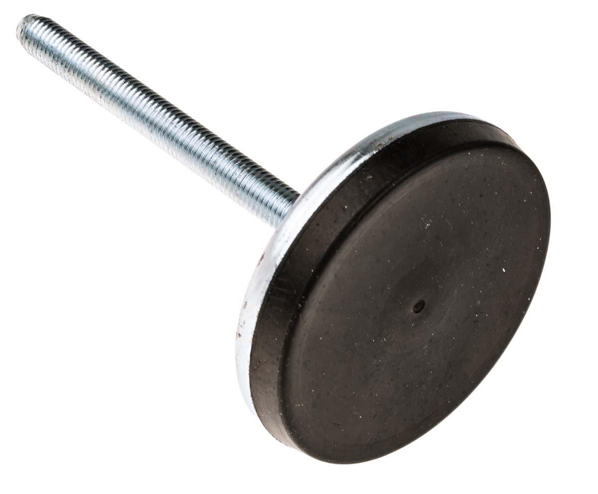162-3258 RS PRO M10 80 mm Dia. Adjustable Foot, Zinc Plated Steel, 1000 kg Static Load Capacity 10 ° Tilt Angle