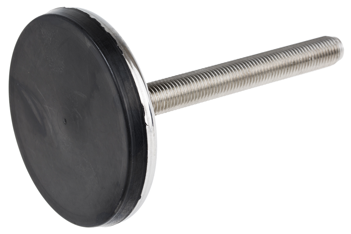 162-3259 RS PRO M16 100 mm Dia. Adjustable Foot, Stainless Steel, 1500 kg Static Load Capacity 10 ° Tilt Angle