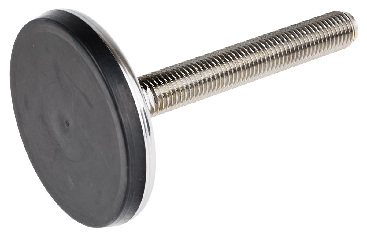 162-3265 RS PRO M20 100 mm Dia. Adjustable Foot, Stainless Steel, 3000 kg Static Load Capacity 10 ° Tilt Angle
