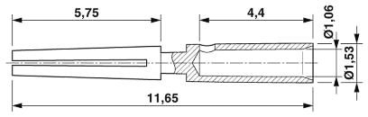 1621573 Phoenix Contact Female Crimp Circular Connector Contact, Contact Size 0.8 mm, Wire Size 0.5mm²