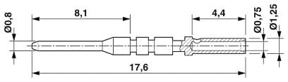 1621574 Phoenix Contact Male Crimp Circular Connector Contact, Contact Size 0.8 mm